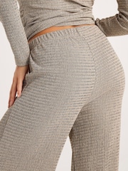 River Island Grey Texture Wide Leg Relaxed Bottoms - Image 4 of 4