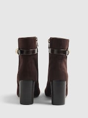 River Island Brown Round Heeled Buckle Boots - Image 3 of 5