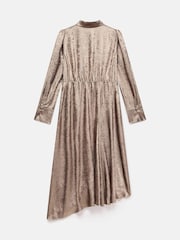 Mint Velvet Gold Metallic Midi Shirt Dress - Bild 8 von 9