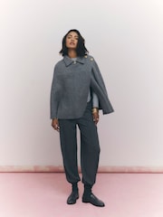 River Island Wrap Button Cape - 画像 3 / 4