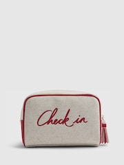 River Island Brown Nephthys Collaboration Hotel Noel Makeup Bag - Image 3 of 5