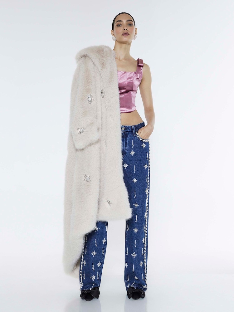 River Island Pink Sleeveless Velvet Corset Top - Image 4 of 4 River Island Pink Sleeveless Velvet Corset Top - Image 4 of 4