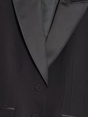 River Island Black Contrast Lapel Tux Blazer - Image 6 of 6