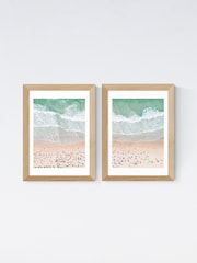 East End Prints Set of 2 Oak Beach Wall Art Prints by Sisi and Seb - Image 2 of 2