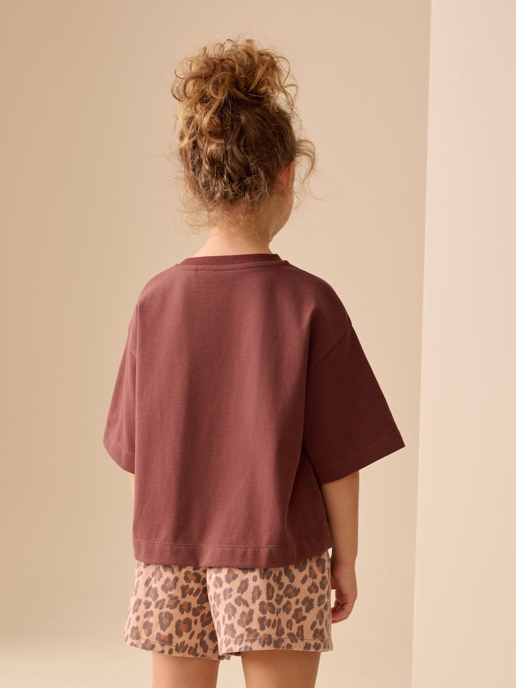 Brown Cinnamon Oversized Graphic Print T-Shirt (3-16yrs) - Image 2 of 2 Brown Cinnamon Oversized Graphic Print T-Shirt (3-16yrs) - Image 2 of 2