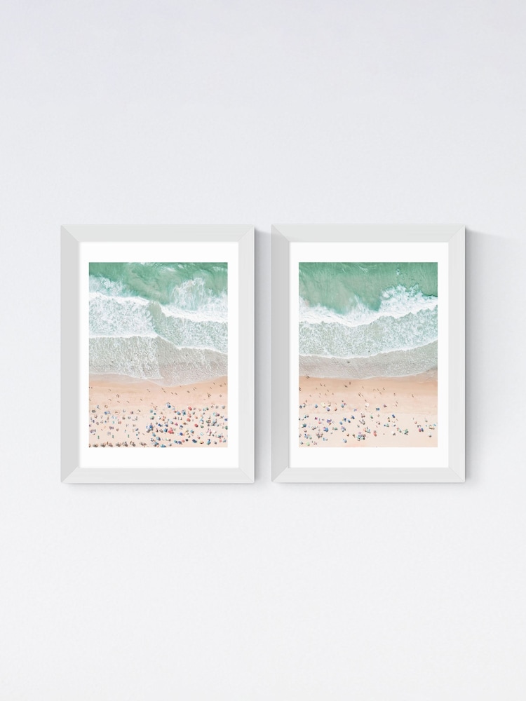 East End Prints Set of 2 White Beach Wall Art Prints by Sisi and Seb - Image 2 of 2