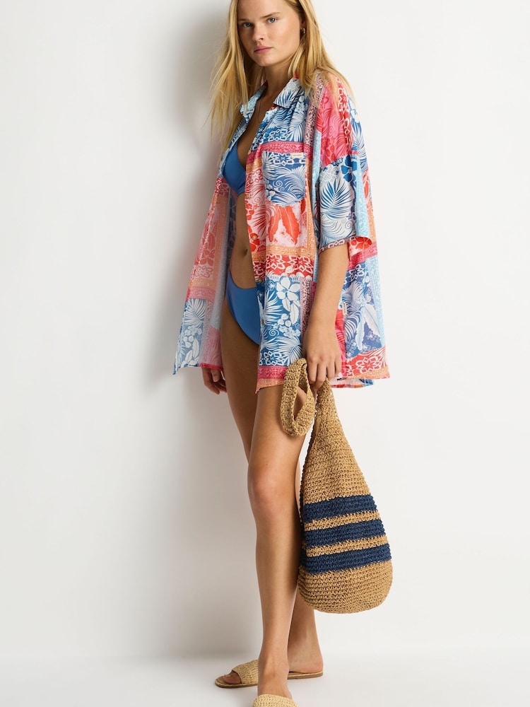 Sea Level Blue Coco Island Aloha Shirt - Image 2 of 6