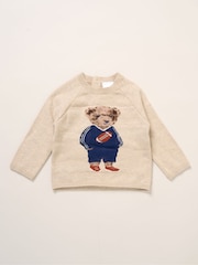 Rock-A-Bye Baby Boutique True Knit Bear Jumper and Trousers Outfit Set - Image 3 of 5