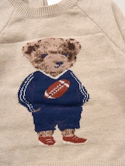 Rock-A-Bye Baby Boutique True Knit Bear Jumper and Trousers Outfit Set - Image 4 of 5