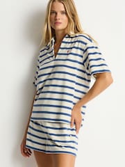 Sea Level Ahoy Striped Beach Polo Shirt - Imagen 5 de 6