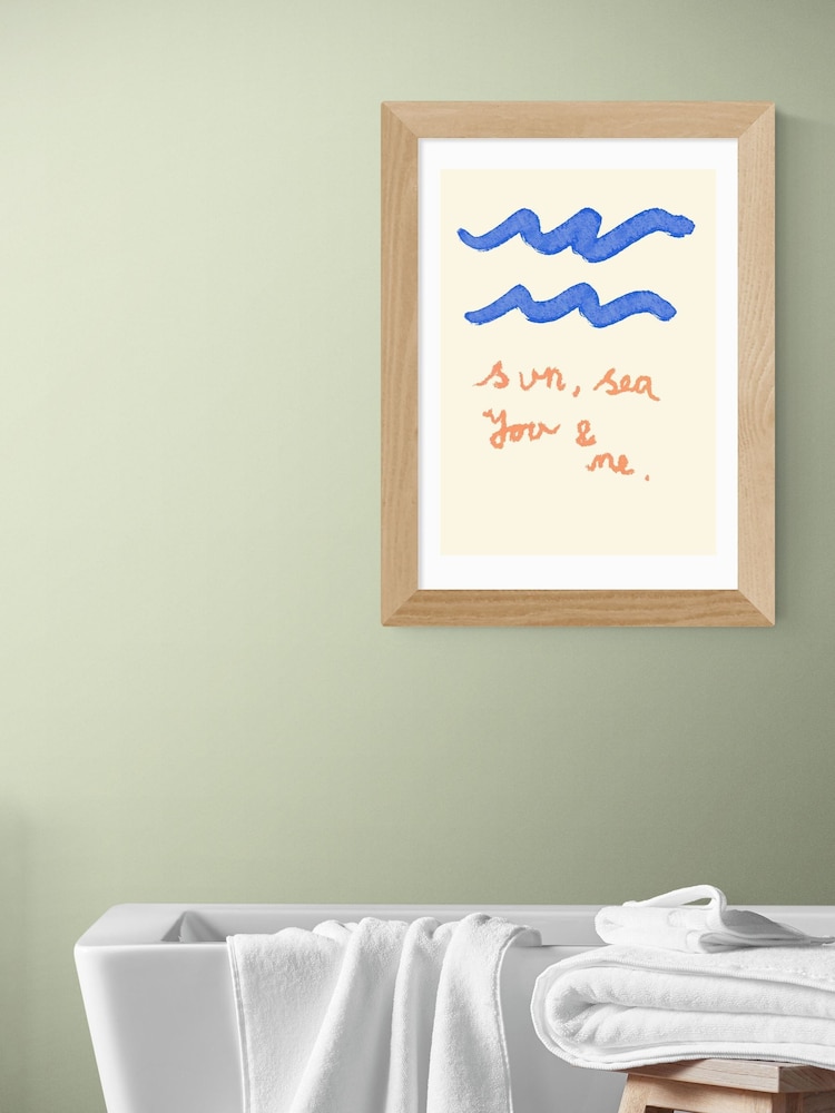East End Prints Oak Sun Sea You and Me Wall Art Print by Studio Eleni - Image 1 of 2 East End Prints Oak Sun Sea You and Me Wall Art Print by Studio Eleni - Image 1 of 2