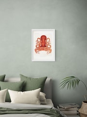 East End Prints White Octopus Wall Art Print by Natural History Museum - Image 1 of 2