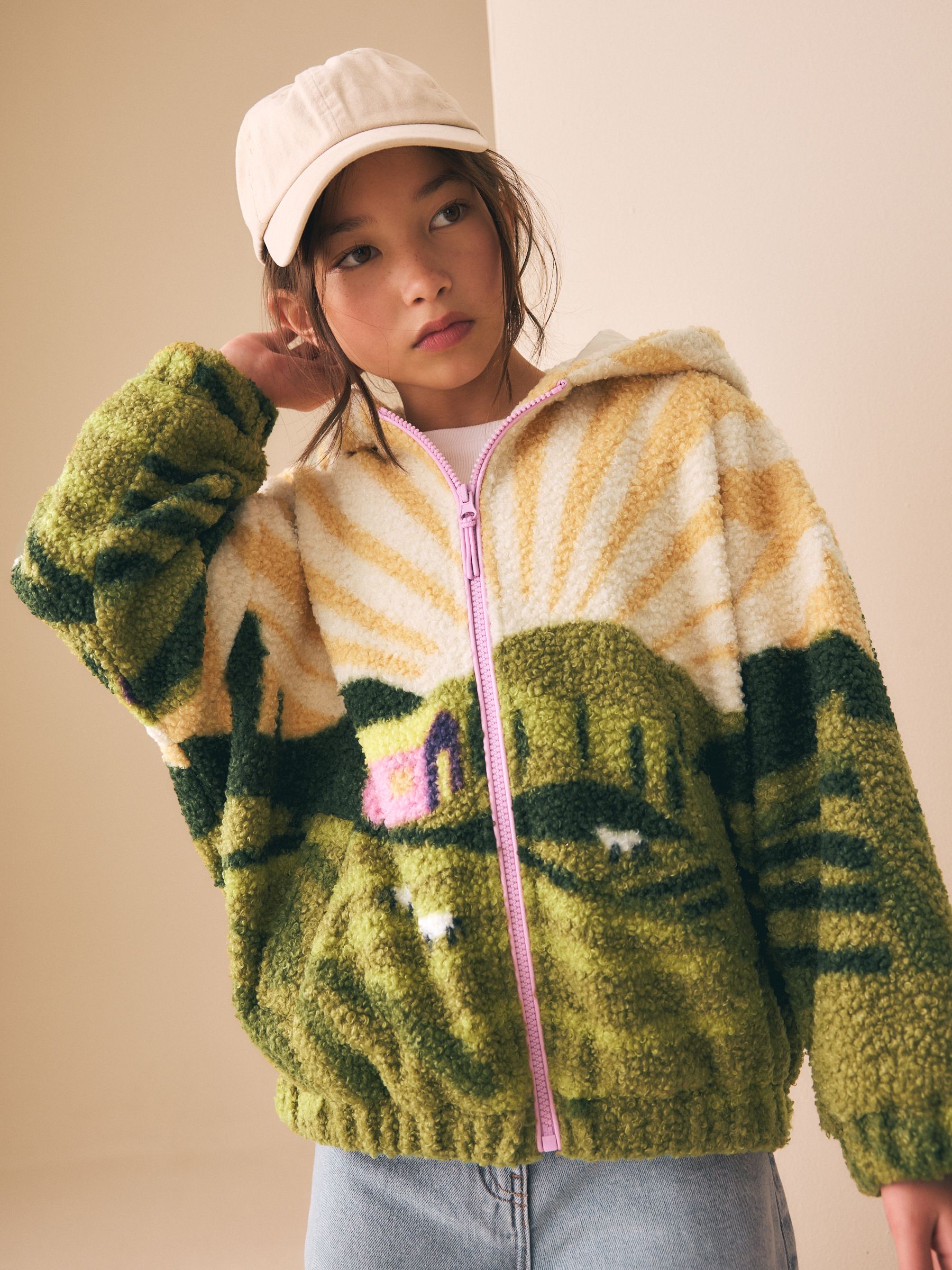 Buy Landscape Scene Zip Up Hooded Borg Jacket (3-10yrs) from the