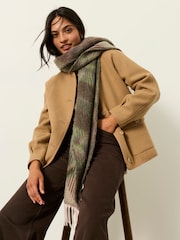 FatFace Orla Tan Brown Wool Jacket - Image 1 of 5