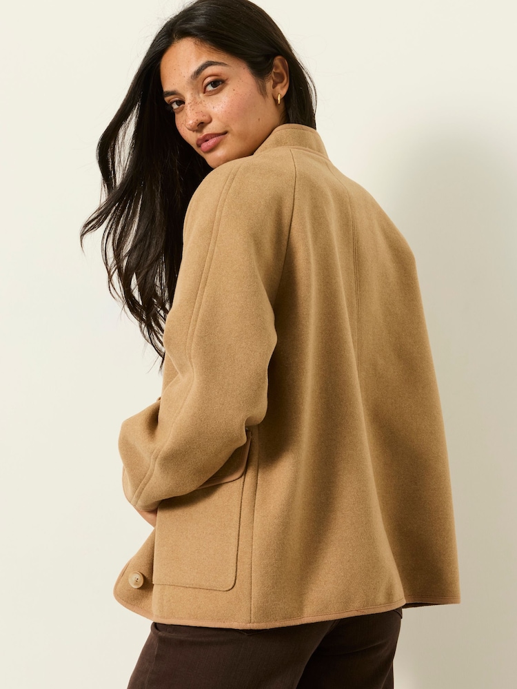 FatFace Orla Tan Brown Wool Jacket - Image 2 of 5 FatFace Orla Tan Brown Wool Jacket - Image 2 of 5