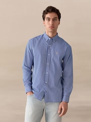 Blue/White Stripe Poplin Long Sleeve Shirt - Image 1 of 9