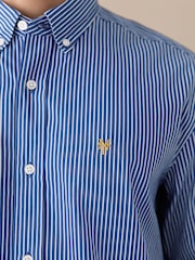 Blue/White Stripe Poplin Long Sleeve Shirt - Image 4 of 9