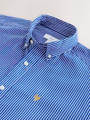 Blue/White Stripe Poplin Long Sleeve Shirt - Image 8 of 9