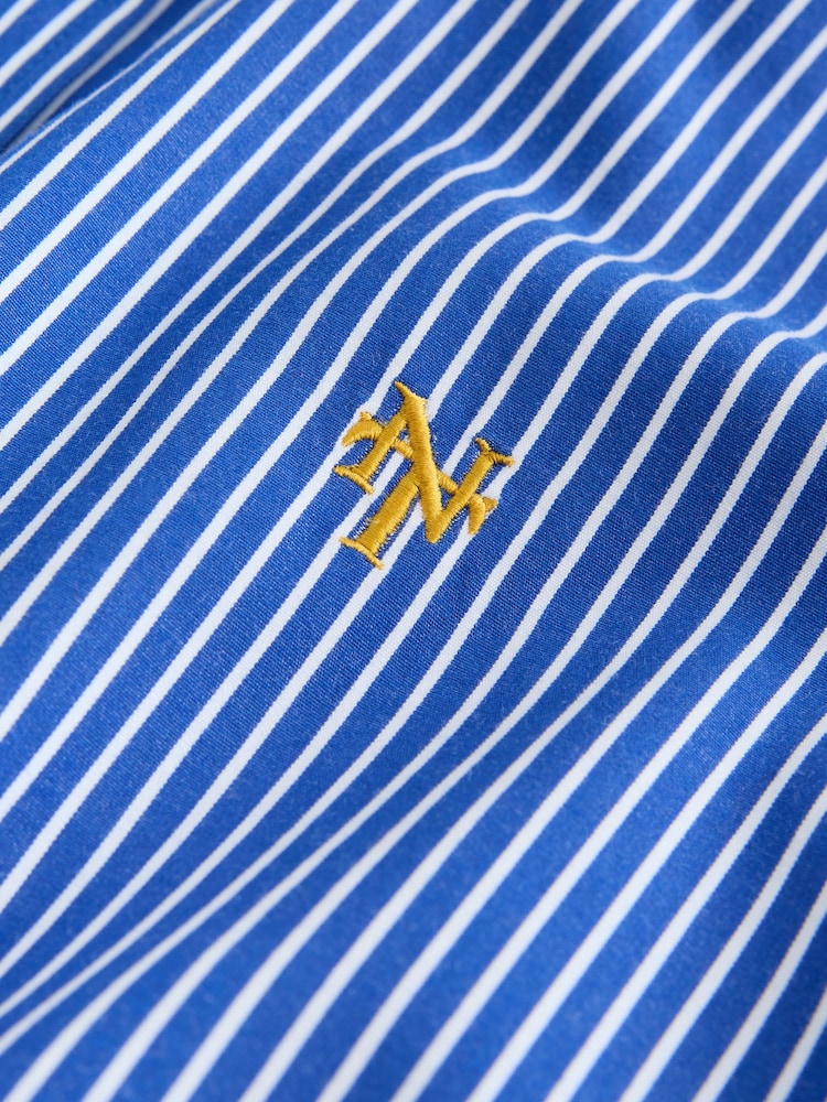 Blue/White Stripe Poplin Long Sleeve Shirt - Image 9 of 9