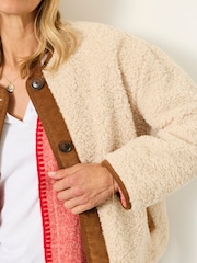 Crema - Chaqueta de forro polar FatFace Borreguito - Imagen 3 de 6
