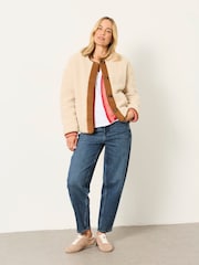Crema - Chaqueta de forro polar FatFace Borreguito - Imagen 4 de 6