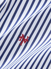 White/Blue Stripe Poplin Long Sleeve Shirt - Image 10 of 10