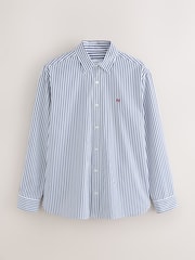 White/Blue Stripe Poplin Long Sleeve Shirt - Image 8 of 10
