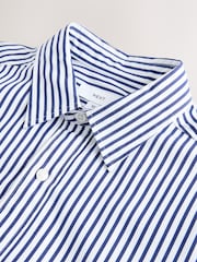 White/Blue Stripe Poplin Long Sleeve Shirt - Image 9 of 10