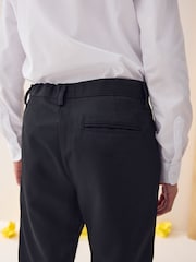 שחור - מכנסיים בגזרה רגילה לבית הספר (גיל 3 עד 17) - תמונה 4 מתוך 8