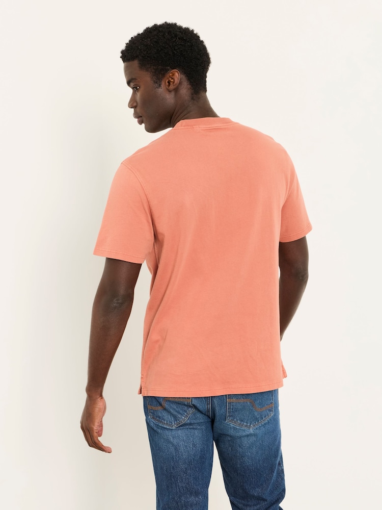 FatFace Easton Terracotta Embroidered Pocket Tshirt - Image 2 of 6