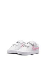 Nike White/Pink Infant Tennis Essential Trainers - Image 2 of 7