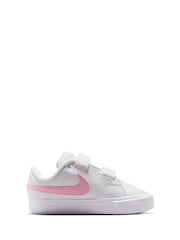 Nike White/Pink Infant Tennis Essential Trainers - Image 3 of 7