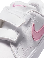 Nike White/Pink Infant Tennis Essential Trainers - Image 6 of 7