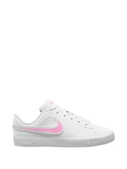 Nike White/Pink Youth Tennis Essential Trainers - Image 1 of 4