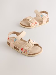 Neutral Wide Fit (G) Touch Fastening Corkbed Sandals - Image 1 of 5