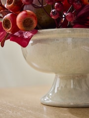 Red Artificial Autumn Fruit Centerpiece in Footed Bowl - Image 3 of 4