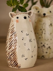 Set of 2 Brown/Cream Ceramic Animal Vases - Image 2 of 3