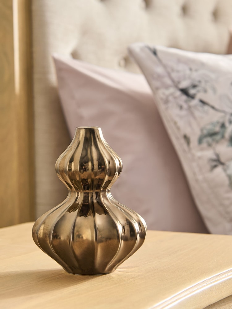 Plated Ceramic Bud Vase - 画像 2 / 5