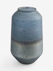Blue Frosted Glass Vase - Image 1 of 3