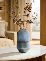Blue Frosted Glass Vase - Image 2 of 3