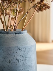 Blue Frosted Glass Vase - Image 3 of 3