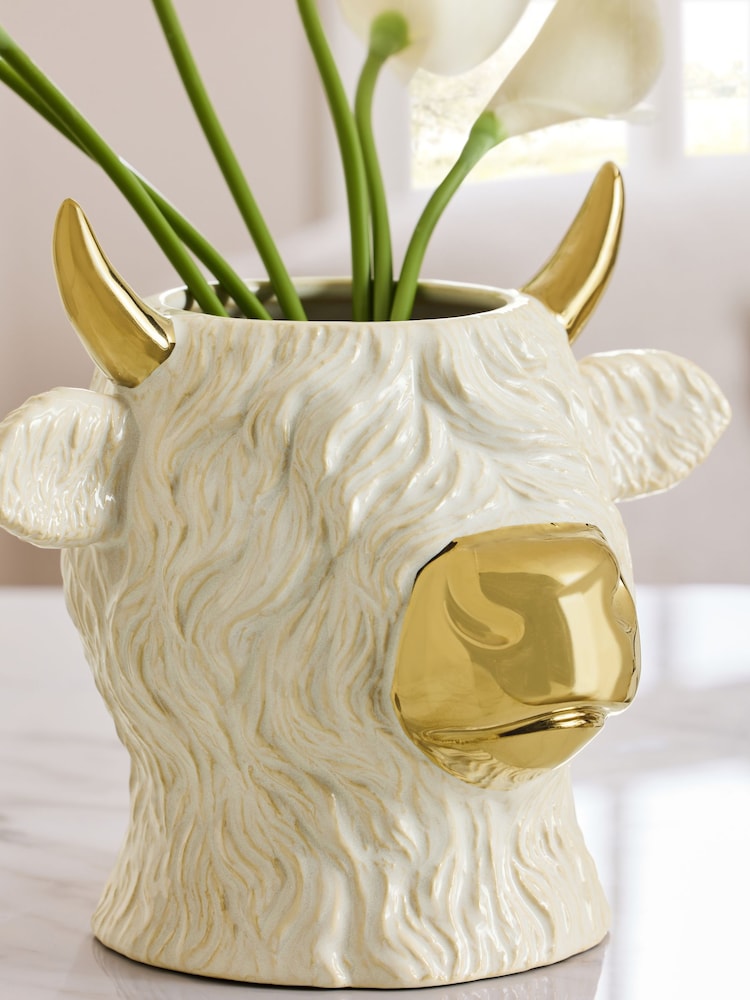 Керамическая ваза с Head Hamish The Highland Cow - Изображение 2 3