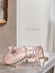 Ridged Glass Trinket Pot - Image 2 de 6