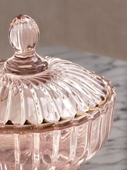 Ridged Glass Trinket Pot - Image 3 de 6