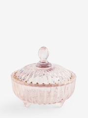 Ridged Glass Trinket Pot - Image 4 de 6