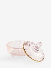 Ridged Glass Trinket Pot - Image 5 de 6