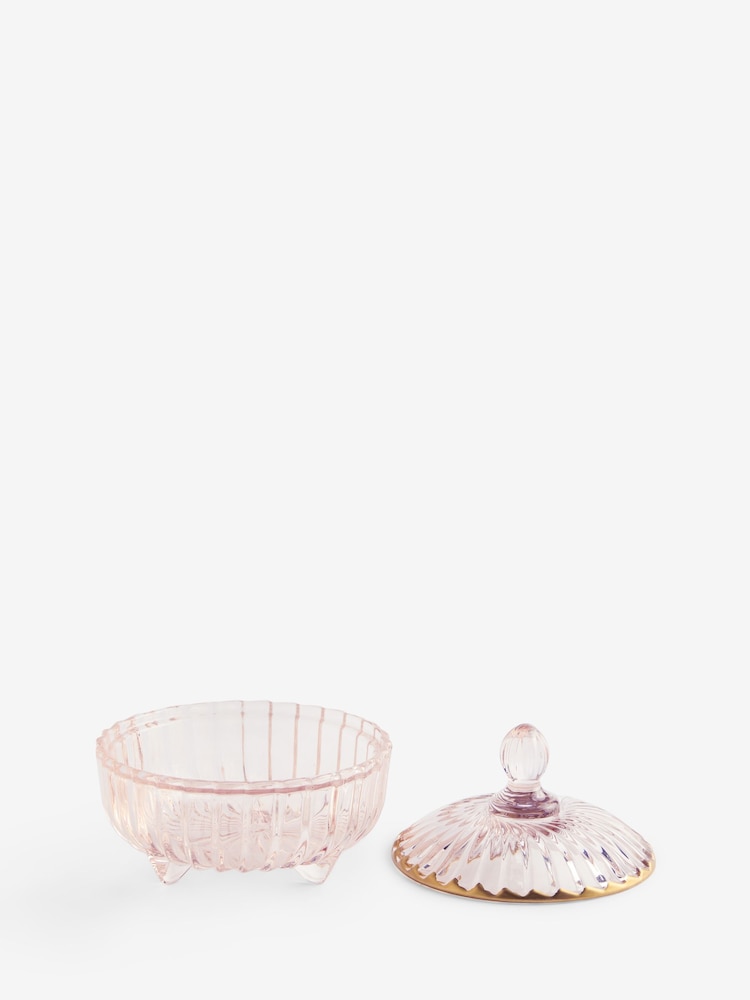 Ridged Glass Trinket Pot - Image 6 de 6