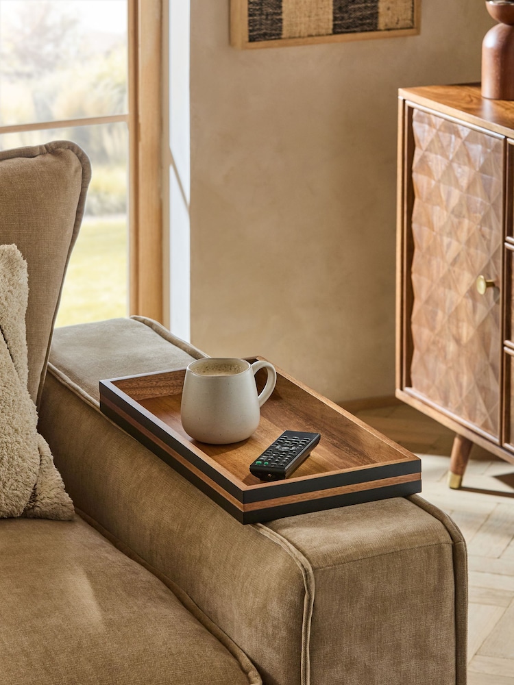 Brown Bronx Wooden Sofa Tray Sofa Tray - Image 1 of 3 Brown Bronx Wooden Sofa Tray Sofa Tray - Image 1 of 3