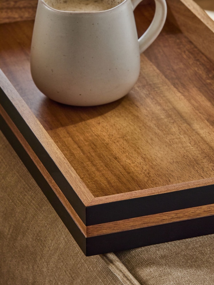 Brown Bronx Wooden Sofa Tray Sofa Tray - Image 2 of 3 Brown Bronx Wooden Sofa Tray Sofa Tray - Image 2 of 3