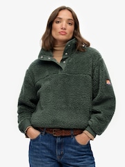 Superdry Green Super Soft Half Zip Jumper - Image 1 of 6